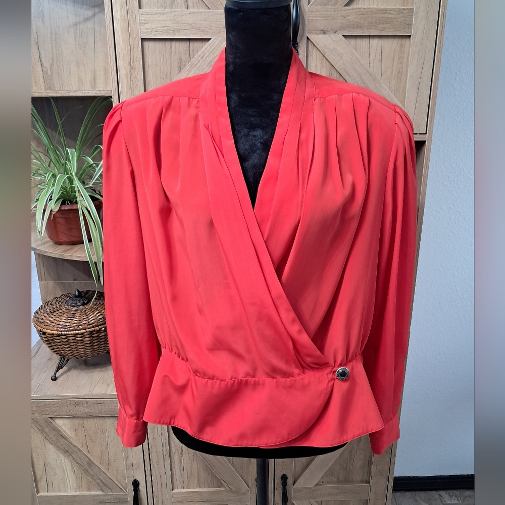 Elegant Red Women's Blouse